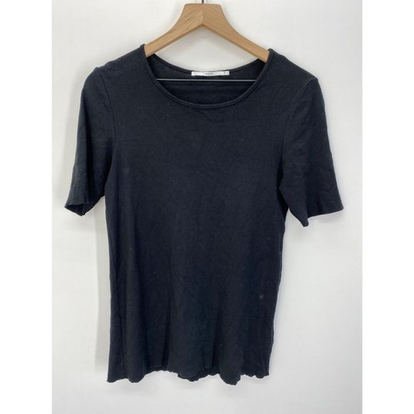 J Brand French Girl Short Sleeve Tee Black - M - Picture 2 of 8